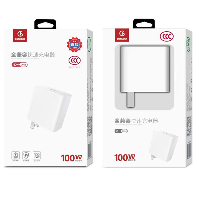 Hongguo G05S Charging Head 3C Certified Fully Compatible 100W Flash Charging USB Charger Fast Charging Head Hongguo G05S Charging Head 3C Certified Fully Compatible 100W Flash Charging USB Charger Fast Charging Head