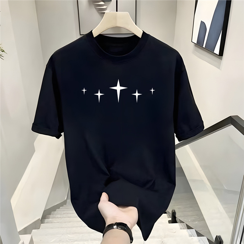 Men's Clothing T Shirt Heavy Trend All Match Summer Clothes Men's Trendy Brand Loose American Retro High Street_viptrois.com