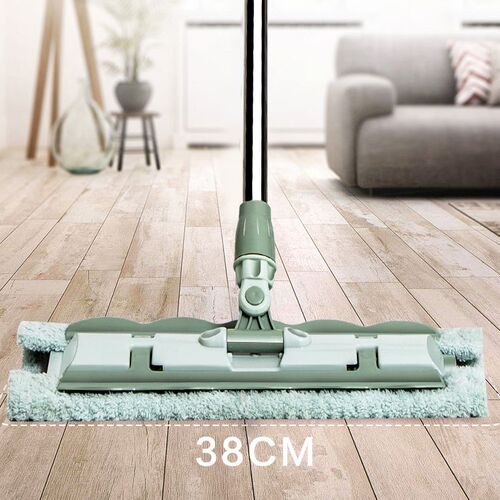 【Baoruijie】Hand-Free Large Flat Mop for Home, Tile Rotating Mop, Wood Floor Wet Cloth Dustpan Mop