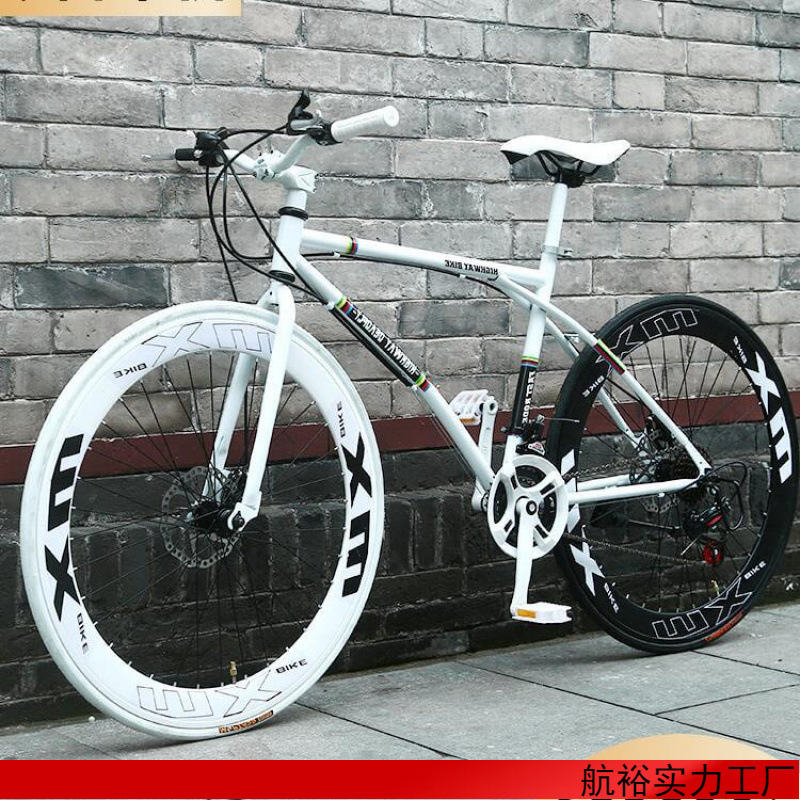 Fixed-Gear Bicycle with Solid Tires, Popular Road Racing Bike, Simple Design for Students and Adults, Unisex