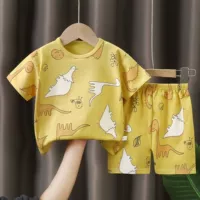 Детские рукава, хлопковый летний комплект, летняя одежда, футболка, костюм мальчика-цветок, шорты, детская одежда, оптом