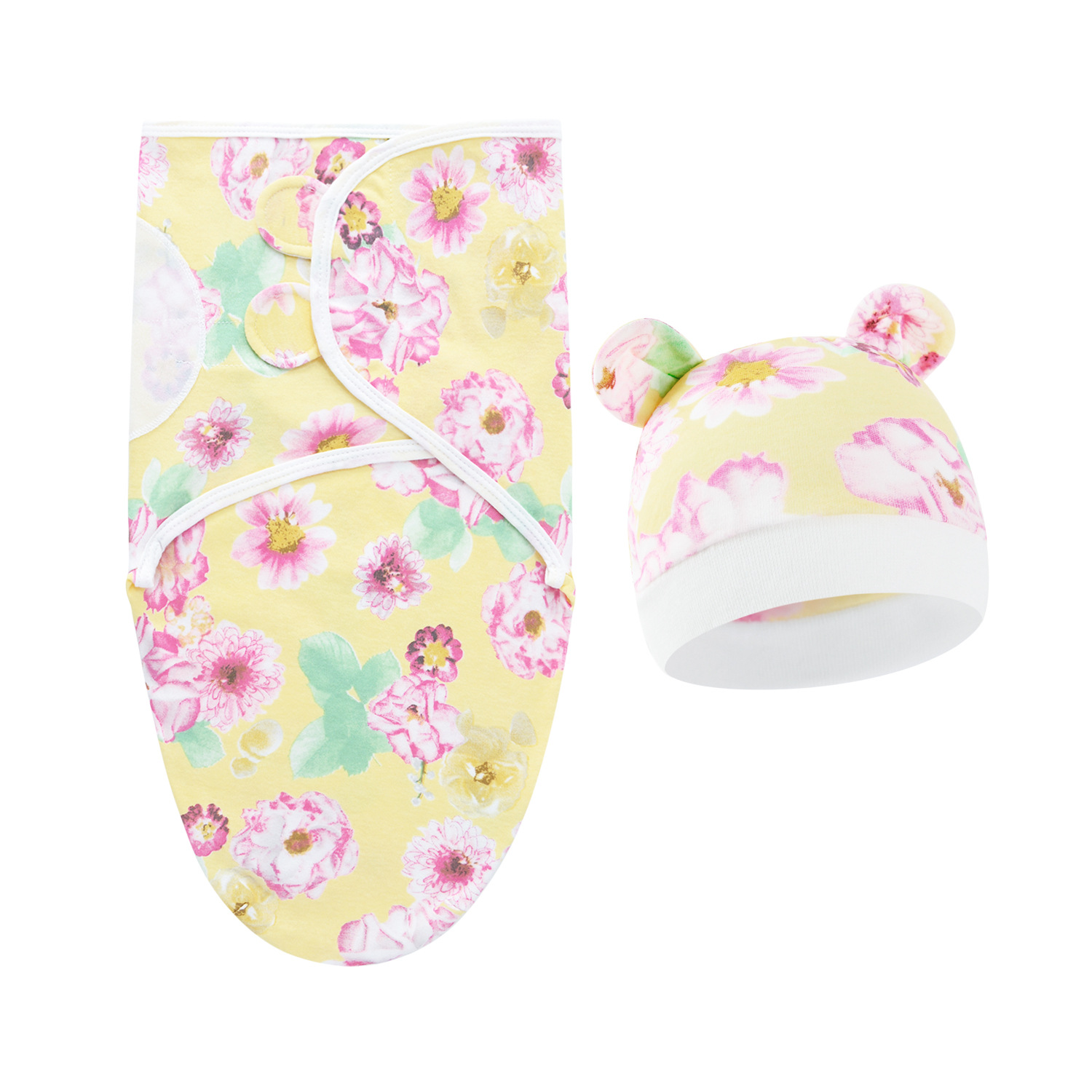 노란색 바탕에 국화(포대+단수수)