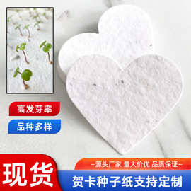 现货销售A4再生可降解手工发芽种子纸挂牌贺卡感恩感谢seedpaper