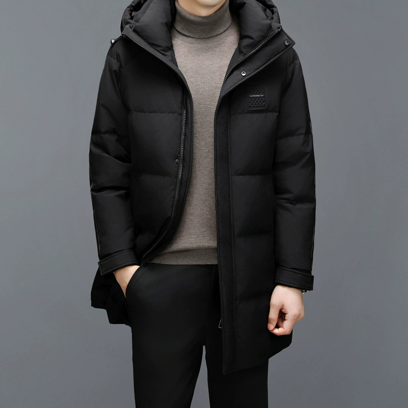 Down jacket, keep warm winter velvet hat with hood, duck down