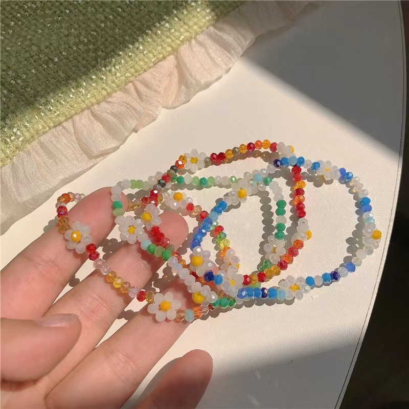 Vacation Flower Beaded Plastic Crystal Women's Bracelets display picture 1