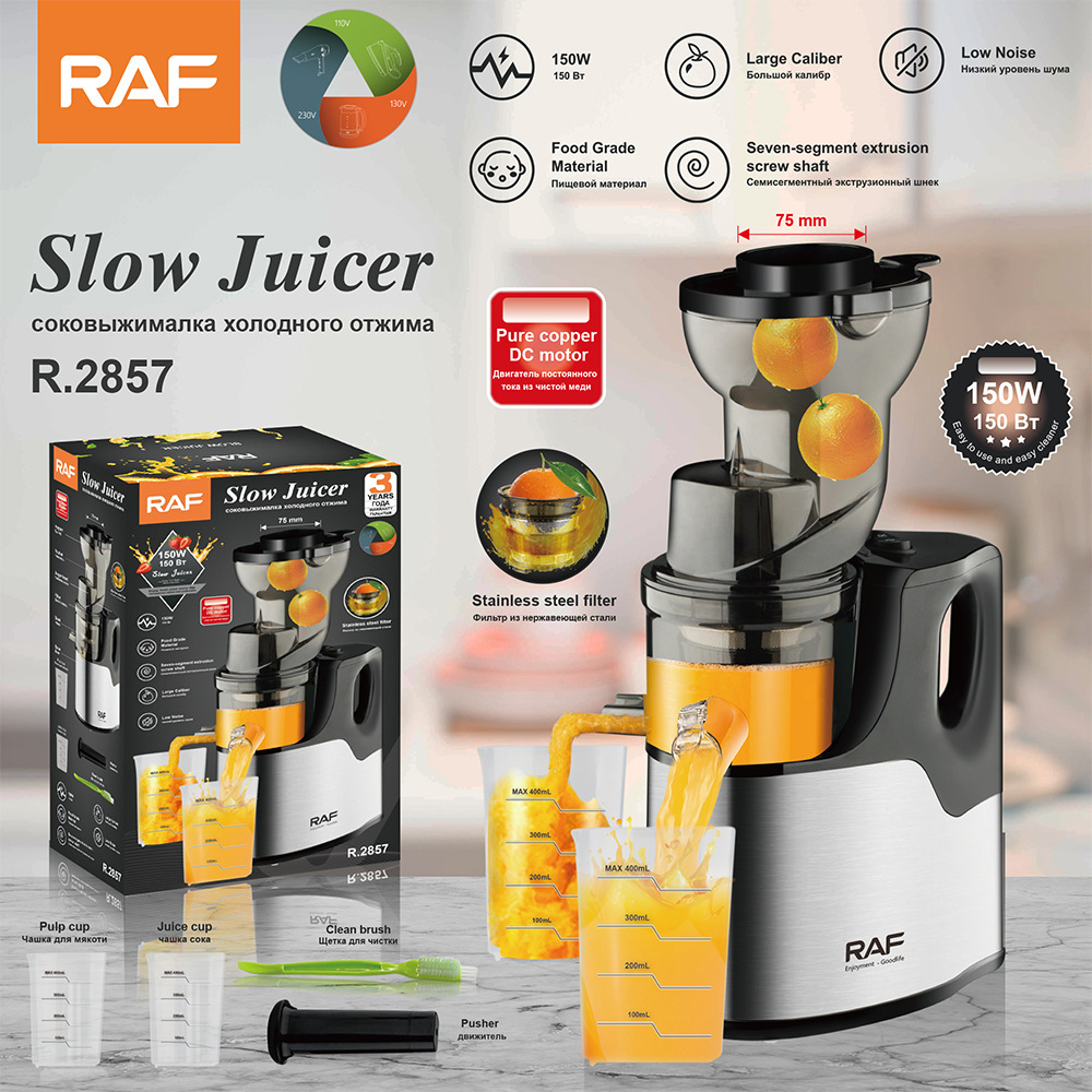Exprimidor eléctrico, exprimidor doméstico, exprimidor automático de zumos de frutas, zumo de frutas y verduras, recién exprimido, gran capacidad