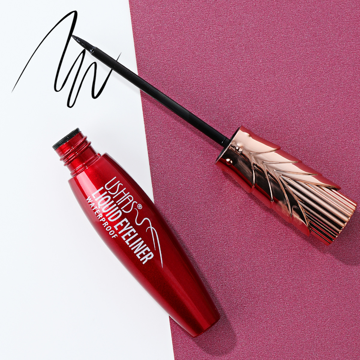 USHAS Europa y los Estados Unidos transfronterizos spot mate duradero no es fácil de marear líquido impermeable blando líquido delineador de ojos EL678