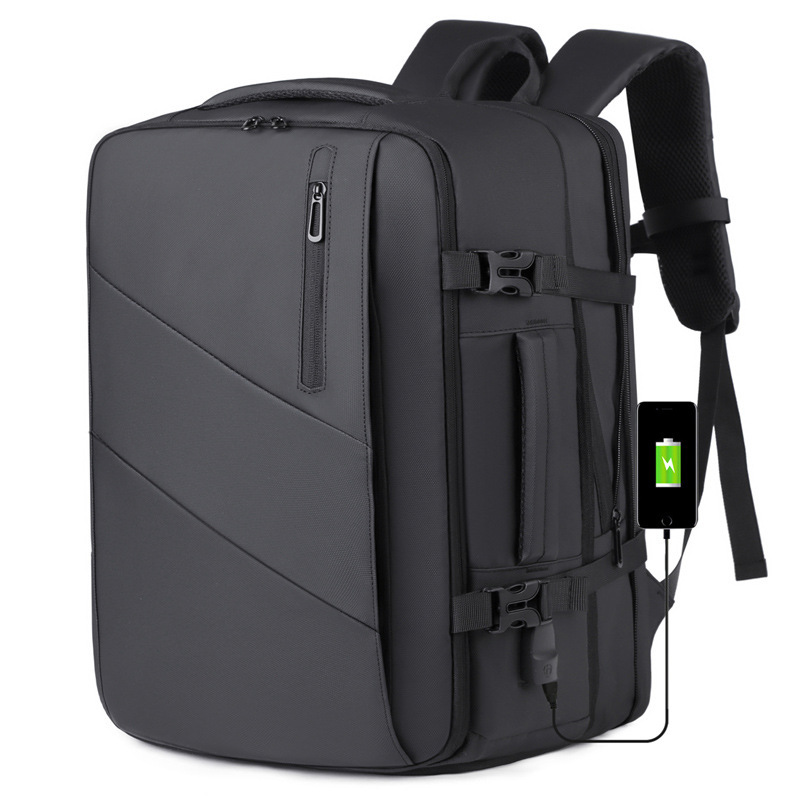 Men's Expandable Large-Capacity Backpack with Shoe Compartment, Business Backpack for Business Trips, Travel Luggage Bag, Laptop Bag Men's Expandable Large-Capacity Backpack with Shoe Compartment, Business Backpack for Business Trips, Travel Luggage Bag, Laptop Bag