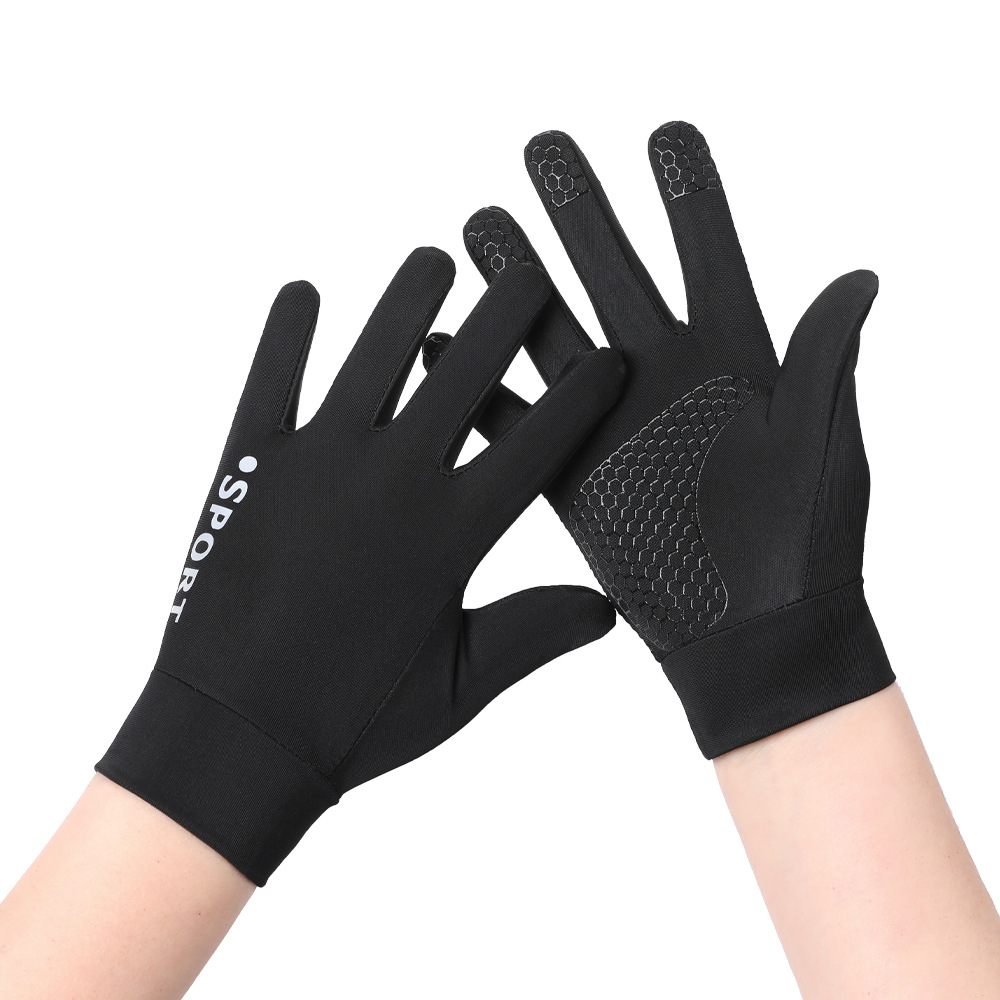 Guantes delgados de primavera, otoño y verano para niños y niñas antideslizantes, secado rápido, transpirable y elástico para montar al aire libre, guantes de hielo protector solar