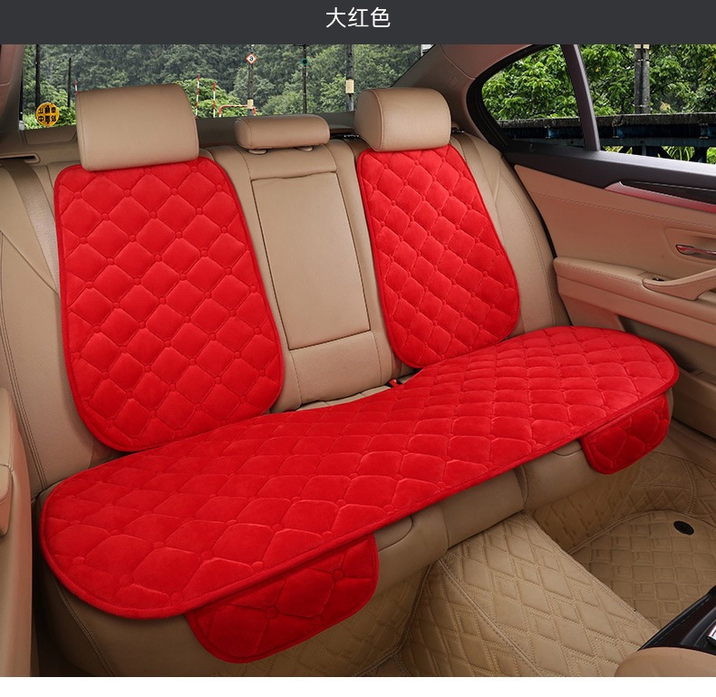 Car Seat Cushion Winter Crystal Short Plush Half Pack Thickened Non-Slip
