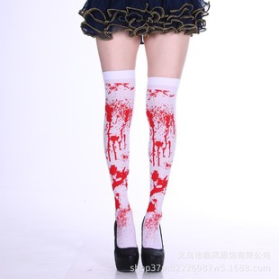 Stockings Holiday Props Cos Masquerade Halloween Stockings Skull Wanling Festival Blood Stain Bat