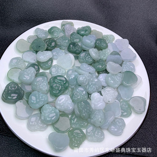 Live supply wholesale Myanmar natural jade pendant A goods ice oil Jade Buddha jade pendant pendant Jade brand with certificate
