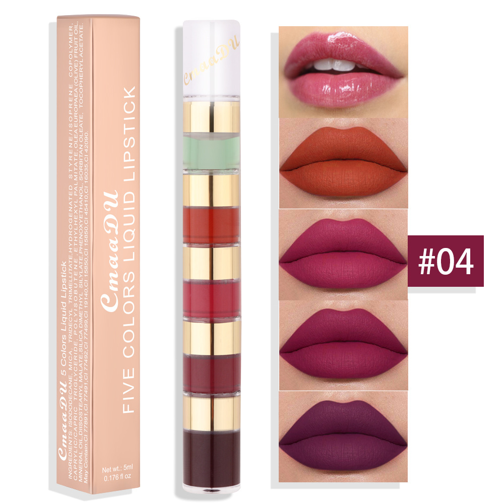 Check it out! Link Disclaimer - Exclusive for Foreign trade :CmaaDu 5-color Long-lasting Lip Gloss undefined