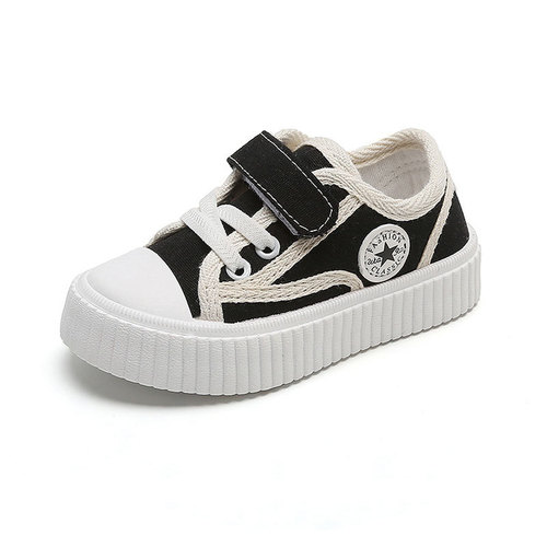 Children's canvas shoes, baby boys' shoes, breathable soft sole shoes, spring and autumn girls' cloth shoes, toddler sneakers, kindergarten