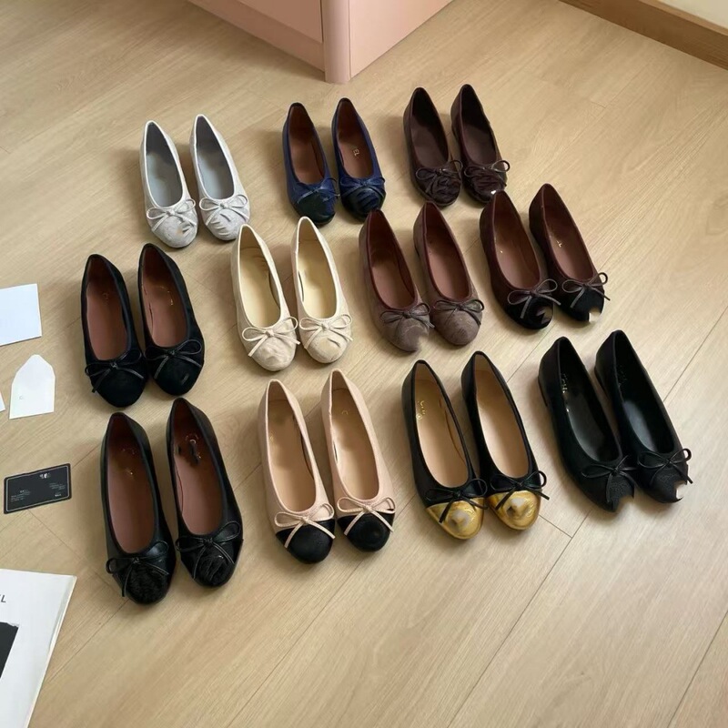 XX French-style genuine leather flat round-toe ballet shoes, spring low-cut soft-soled women's shoes, gentle and soft Mary Jane shoes