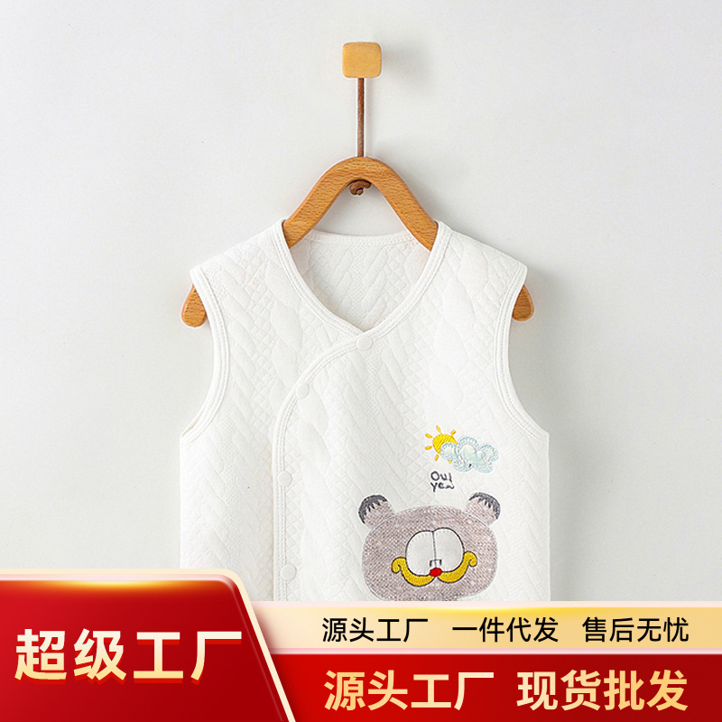 Chaleco para niños otoño e invierno Bebé acolchado chaleco cálido niños y niñas estilo occidental ropa exterior chaleco ropa de otoño ropa de bebé
