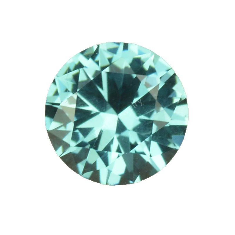 Набор нано-голубо-зелёных круглых свободных камней Paraiba 0.8~8 мм