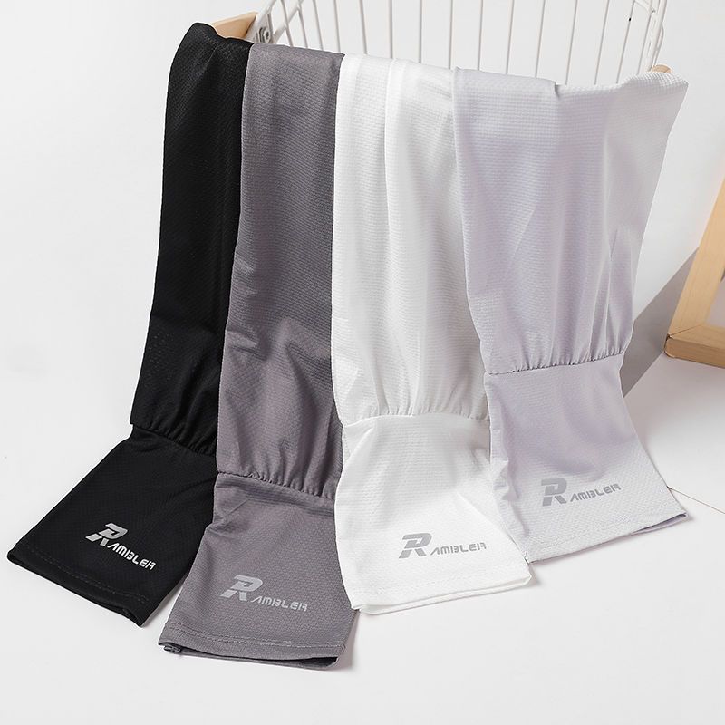 Sun protection sleeves for men, summer thin cycling ice silk loose fishing arm sleeves for arms, UV protection gloves