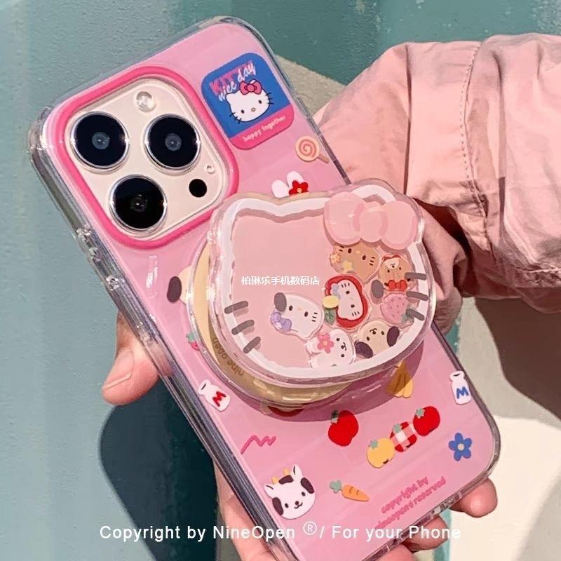 Cute Cartoon Rocking Bracket Airbag Mobile Phone Bracket Rotating Paste Lazy Artifact Telescopic Portable