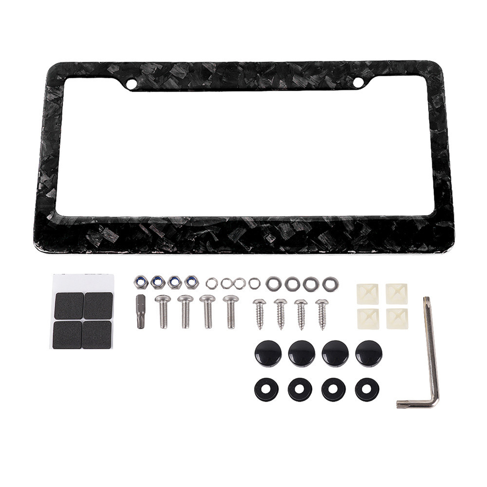Carbon Fiber License, Qìchē License plate holder/license plate holder - btd047-2-hole-forged-carbon-fiber