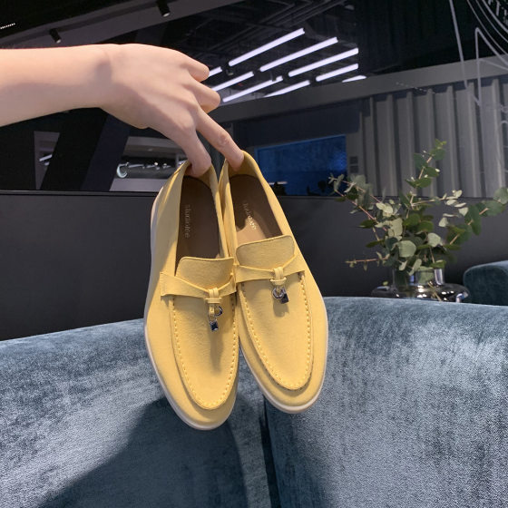 Sheepskin Version LP Tassel Lock Loafers Women's Inner Height Increasing Lazy Slip-on All-Match Soft Peas Super Soft Single-layer Shoes