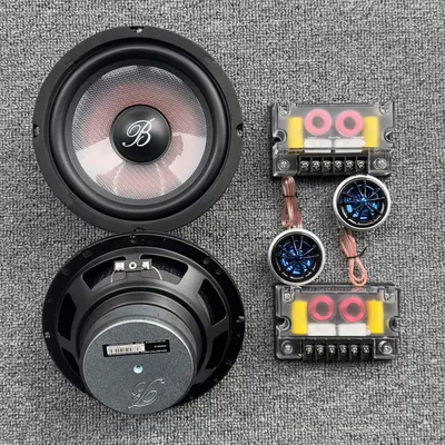 Disassembled Bowers & Wilkins: Car horn/tweeter - 6-pieces-for-the-front-door-2-mid-bass-2-way-2-tweeters-single-speaker-universal