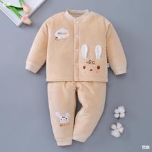 婴儿棉衣秋冬保暖套装新生儿棉服0-3-6个月男女宝宝夹棉衣服棉袄9