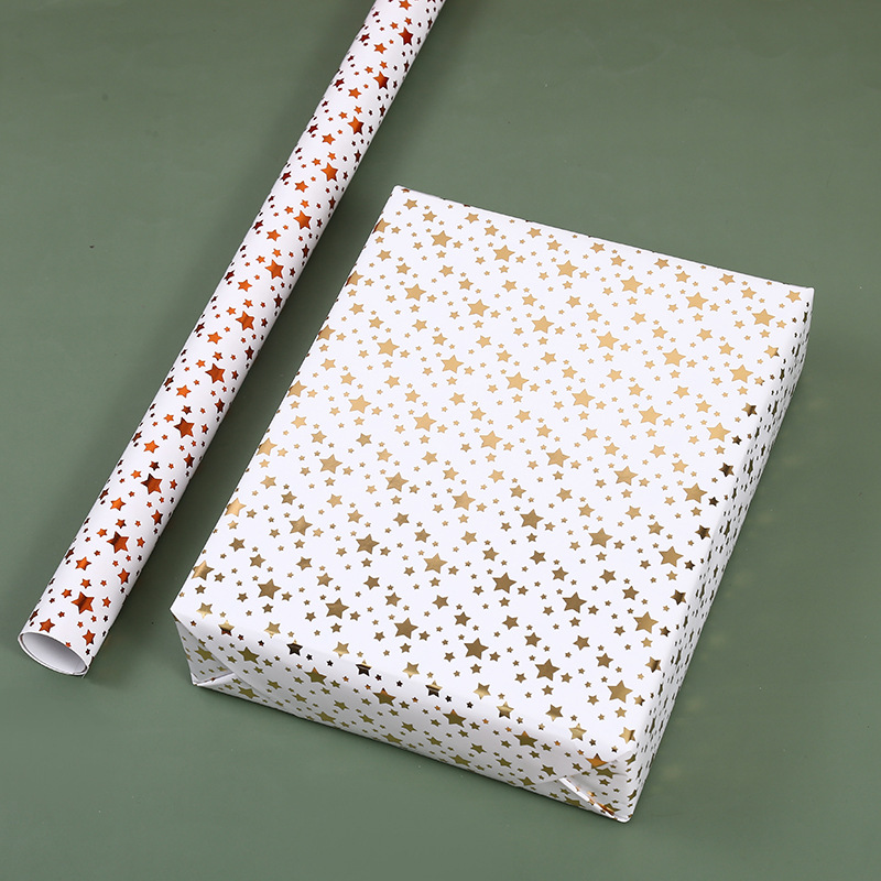 Fábrica directa simple estrella papel de regalo de cumpleaños papel de regalo Amazon caja de regalo papel de embalaje al por mayor