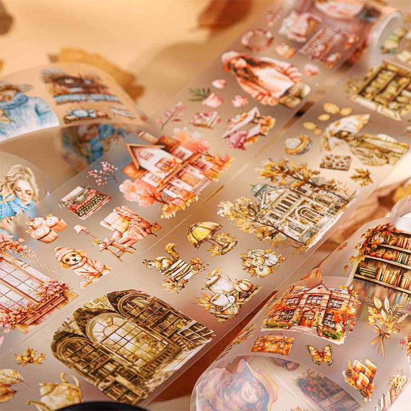 굿데이 PET테이프 당신의 앨범 나뭇잎 시리즈 가을 매트 핸드북 소재 장식 테이프