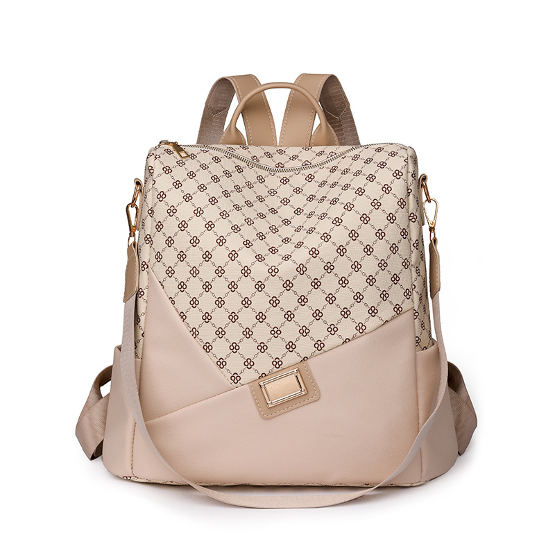 Bolsos para mujer 2024 nueva moda color de contraste para mujer mochila de viaje multifuncional de gran capacidad casual