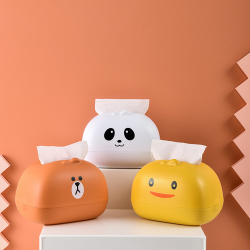 Desktop plastic cute mini tissue box modern minimalist high-quality cartoon creative bathroom tissue holder