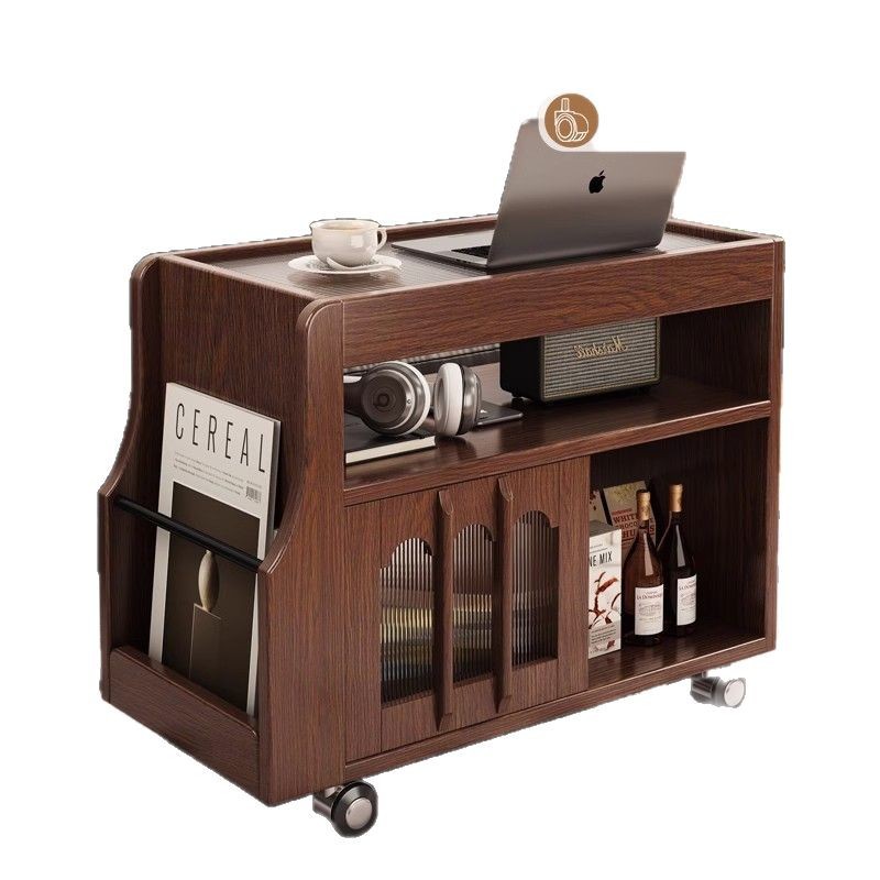 Mesa de centro, sala de estar móvil, bocadillos, cochecito, apartamento pequeño, sofá, mesa lateral, estante, mesa de té con ruedas, armario lateral junto a la cama