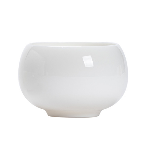 Suet-fat jade white porcelain ice cup jade porcelain single cup set kung fu meditation cup master cup personal tea cup tea cup