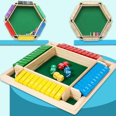 子供用多面フリップチェス四面フリップチェスバーダイスゲーム木製ボード親子インタラクティブ卓上ゲーム