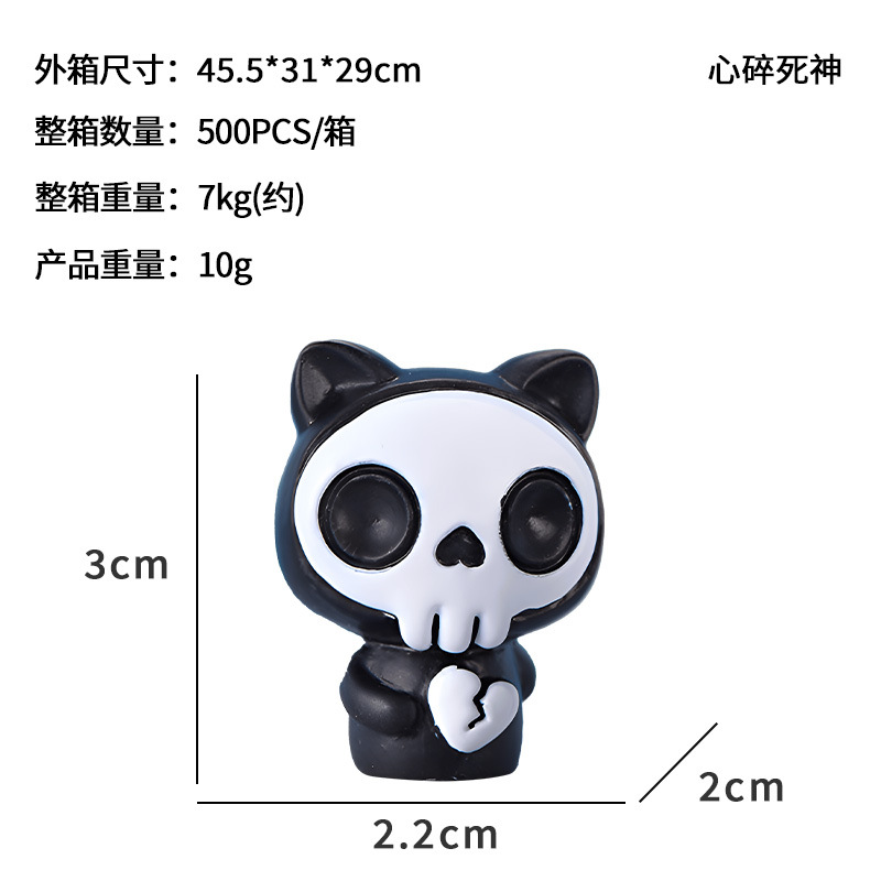 Nuevas decoraciones de Halloween transfronterizas: calabaza fantasma, lápiz de tumba con forma de murciélago vampiro, micro-paisaje de resina con sombrero mágico y calavera.