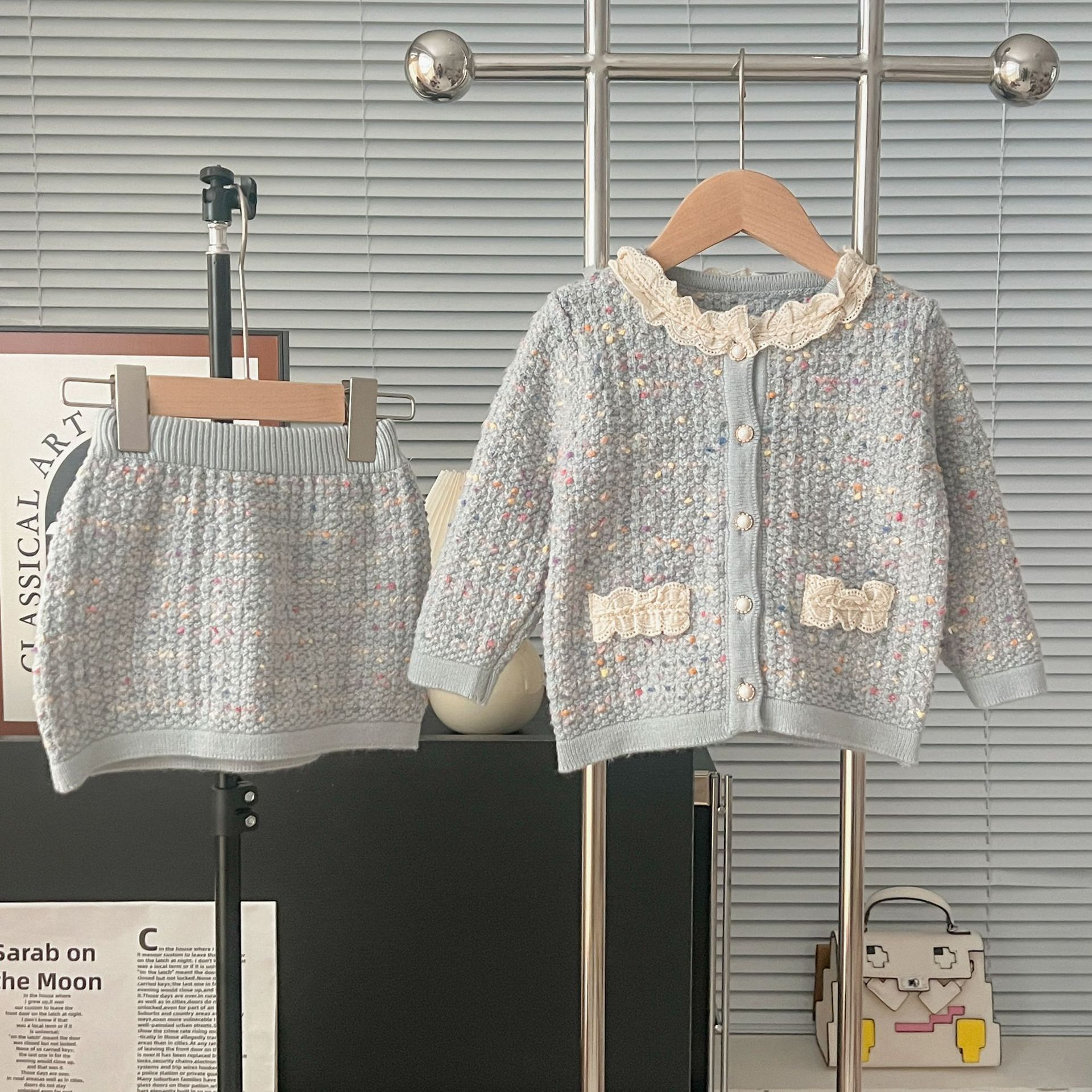 Baby Mädchen Strickset Im Fragrant Style Modische Kinderkleidung_voghion.com