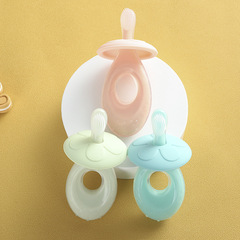 Baby newborn oral cleaner, small month-old toothbrush, silicone soft-bristled milk toothbrush, baby tongue toothbrush set