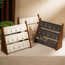 复古风首饰专用展示架项链耳饰收纳首饰木质陈列收纳架摆摊展示架