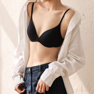 Traceless Underwear Women's Small Chest Gather-up Showy No-Rings Bra Breast-closing Anti-sagging Sexy Breathable Thin Bra