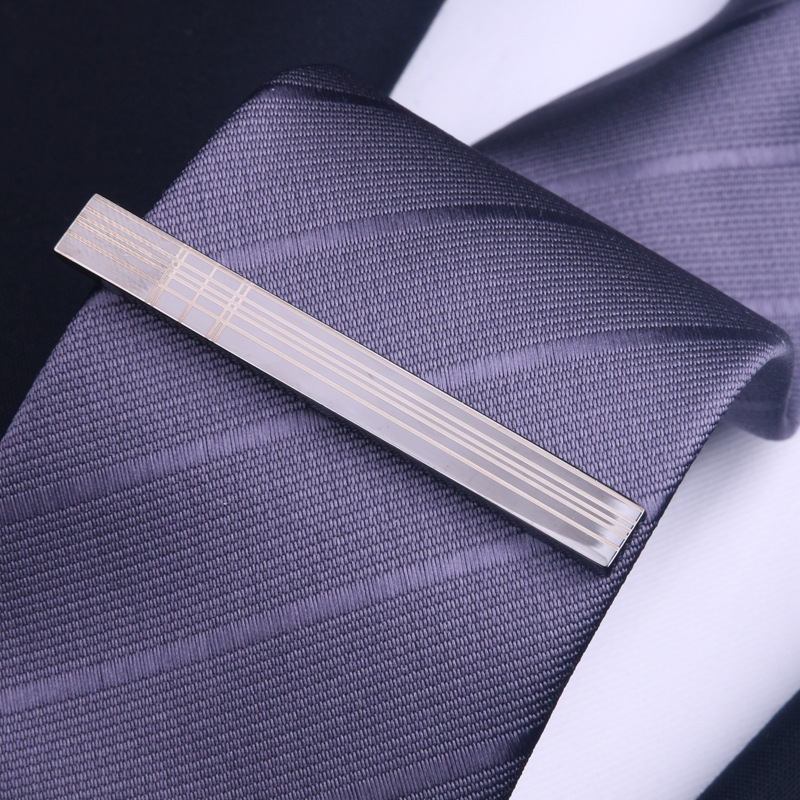 Men's Clip Simple Tie Pin Business Wedding_voghion.com