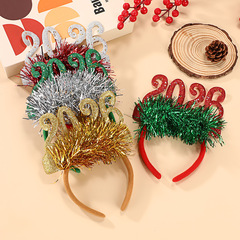 新しい 2026 大晦日ヘッドバンドクリスマス装飾クリエイティブヘッドバンドパーティー装飾写真撮影クリスマス装飾小道具