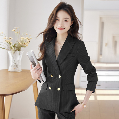 Rose red blazer women's spring and autumn 2024 new high-end temperament host professional attire small suit suit