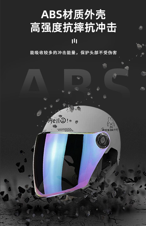 3C Certified Electric Vehicle Helmet, Impact-Resistant, Sun-Proof Half Helmet for Men and Women, Motorcycle Helmet for All Seasons, Lightweight Safety Helmet Hd