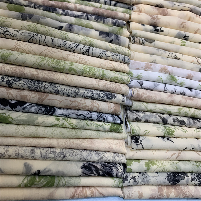 欧根纱印花面料 高级小众系列 儒雅 江南风格 手感柔软数码可开发