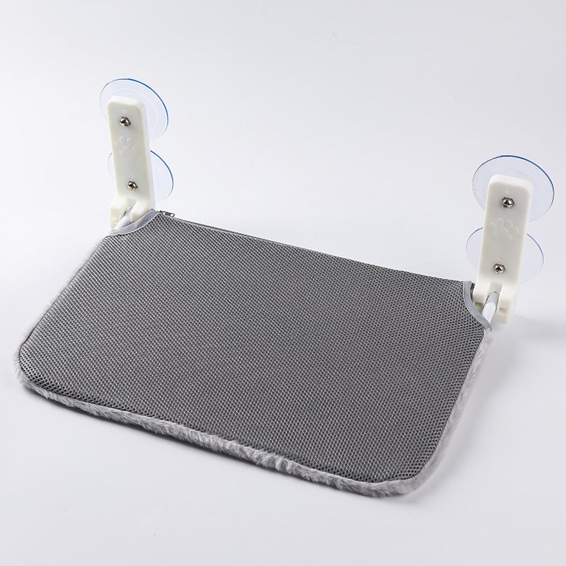 Hamaca de gato plegable doble ventosa tela de felpa estable ventana de gato pared salto ventosa gato hamaca al por mayor