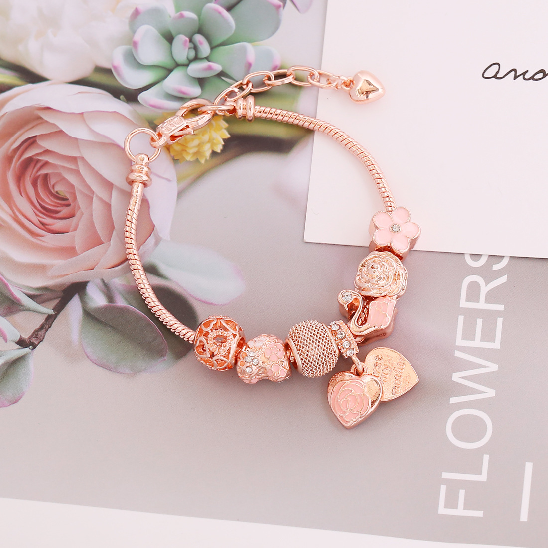 Chaude Panjia Bracelet Swan Amour Diy Bracelet Abordable De Luxe Mode Marée D'anniversaire Cadeau B306 display picture 5