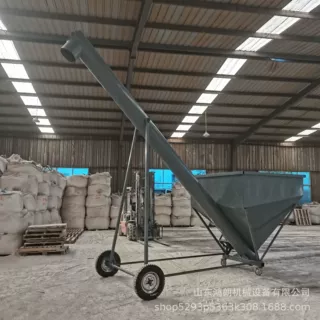 粮食装车螺旋提升机 倾斜式上料机 五谷杂粮上料输送机