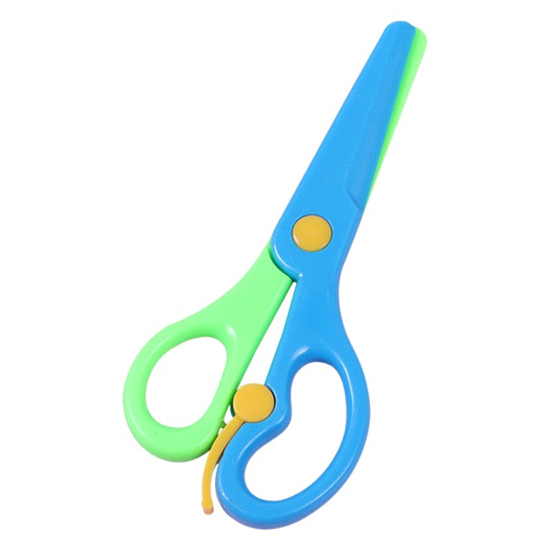 Tijeras de seguridad para niños, papelería escolar de plástico