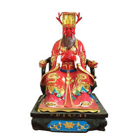 树脂龙王龙母佛像图片 彩绘贴金四海龙王神像批发厂家