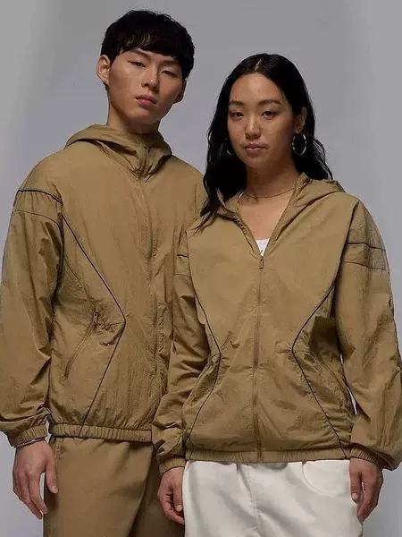 Spring and Autumn Solid Color Outdoor Sports and Casual Hooded Jd Embroidered Logo Windbreaker Couple Style Thin Breathable Sun Protection Jacket